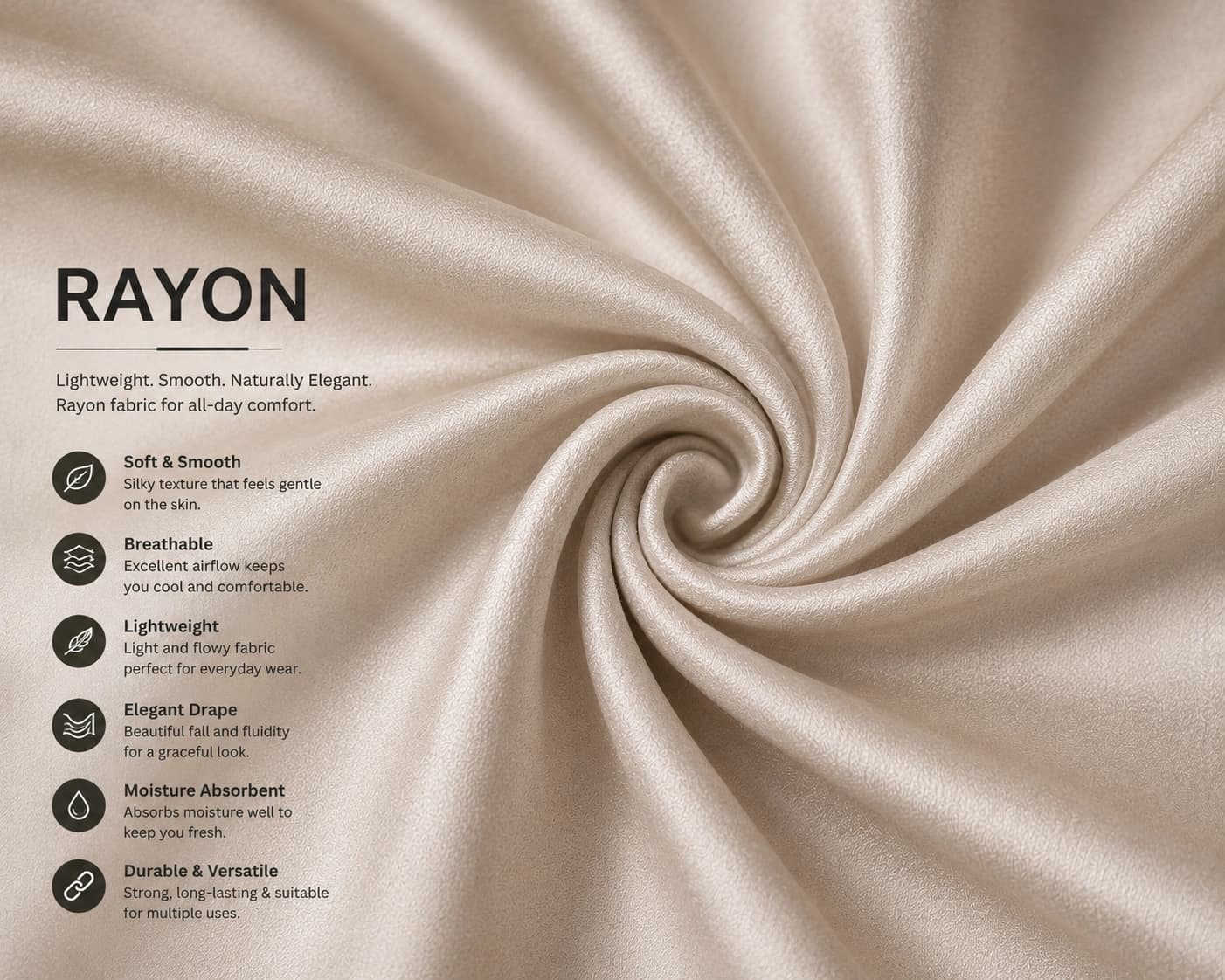 Rayon fabric texture